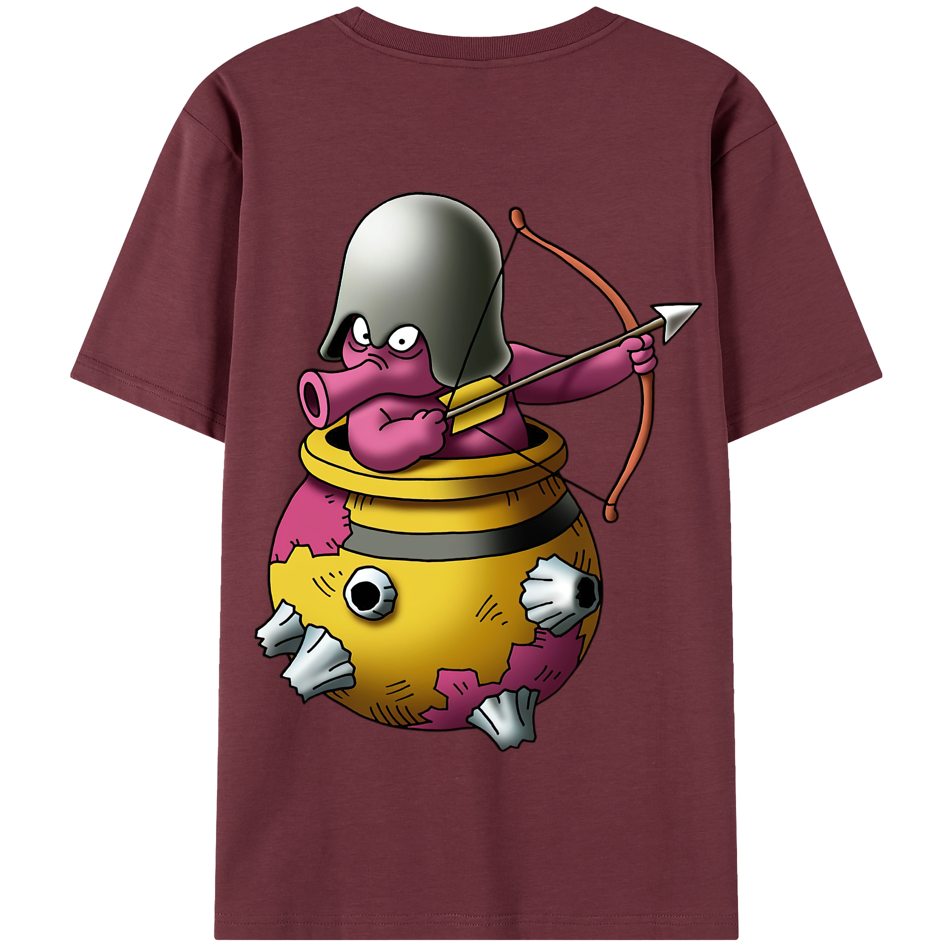 （画像用） ドラゴンクエスト Doragon Kuesuto Dragon Quest 綿100％半袖Tシャツ（背面プリント）